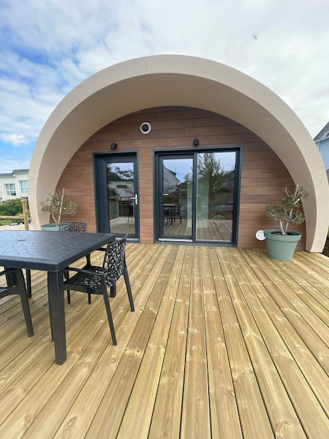 Top Airbnb: Eco-friendly lodge with private Nordic bath in Trébeurden