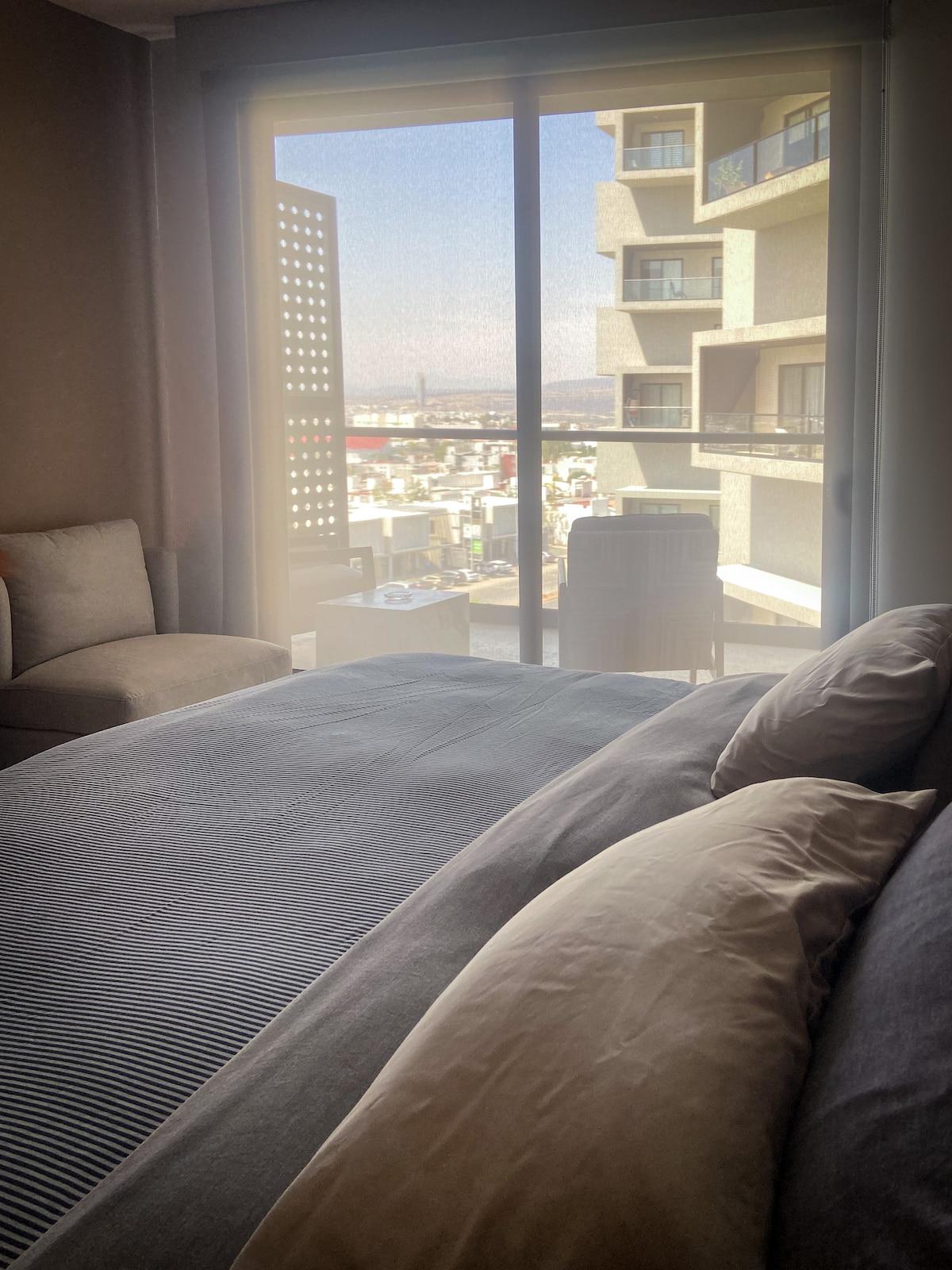 La vista desde el dormitorio 