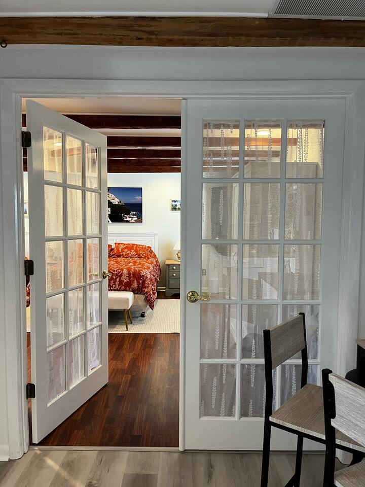 French doors to main bedroom