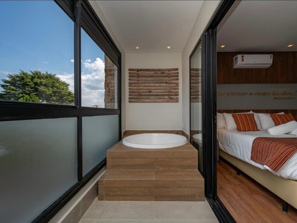 Jacuzzi in the balcony. Refinement and exclusivity in the art of hosting well