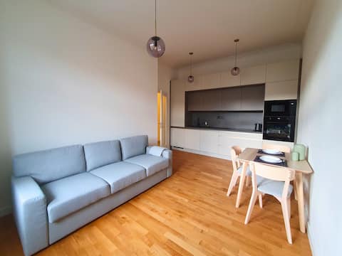 Successful Airbnb property: New modern flat close to the river in Nusle