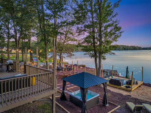 Lakefront Beach Entry | Hot Tub, Movie Theater!