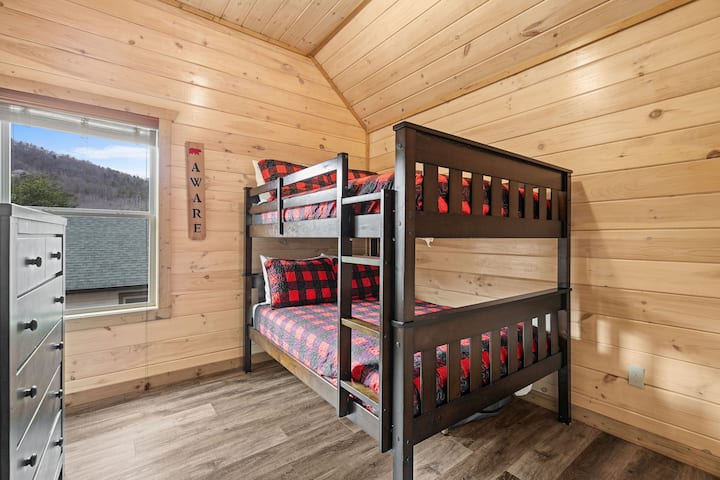 Bunk room with full over full beds