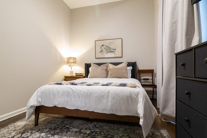 Bedroom located on the right hand side of the home