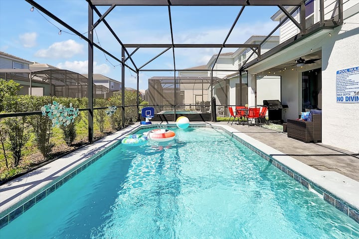 New Resort Home W Heated Pool, Game Room, Ps5, Bbq - Davenport, FL