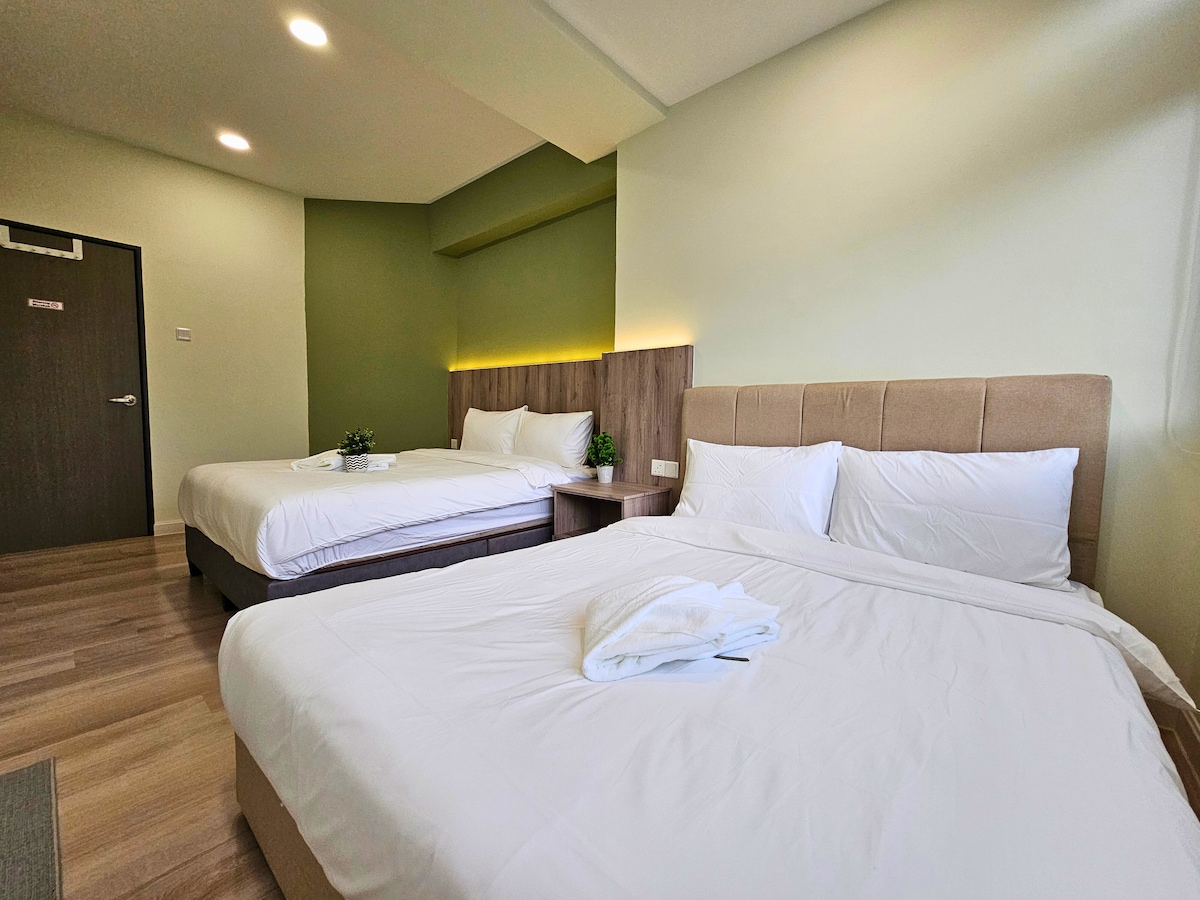 Dormitorio 1: cama tamaño queen x2