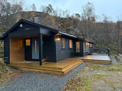 Cozy cabin close to mountains, fjords and lakes.