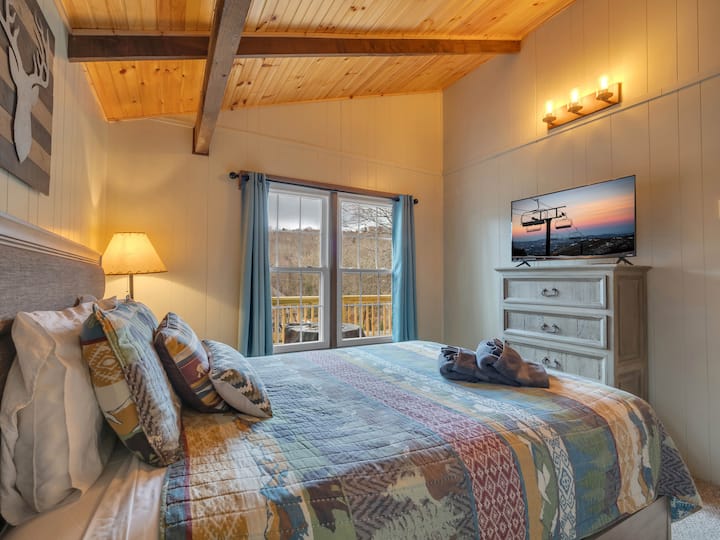 Dormitorio principal, cama tamaño queen