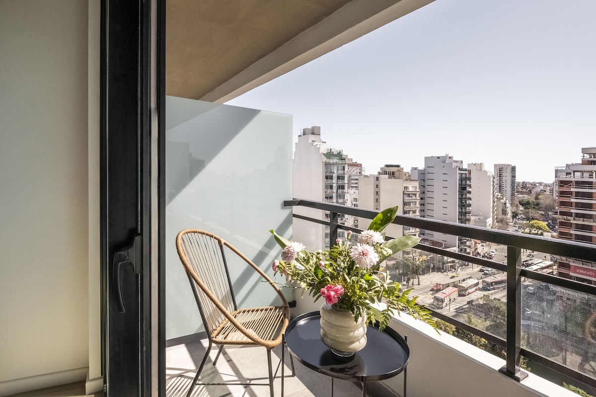 Apartamento de três ambientes em Núñez com piscina e academia