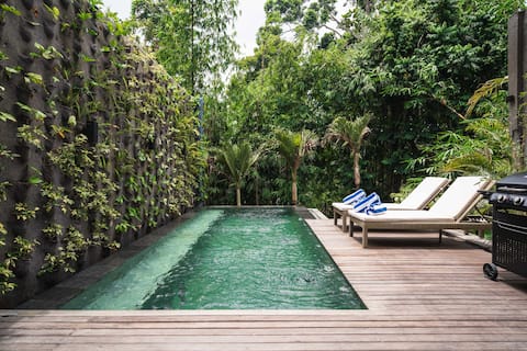 Riverside 2BD Villa w/ Pool & Jacuzzi near Canggu