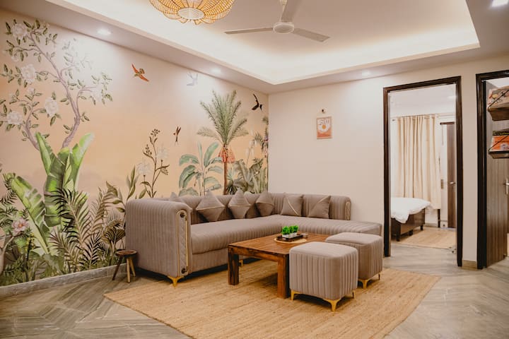 Bohemian 3BHK Oasis near Dhan Mill