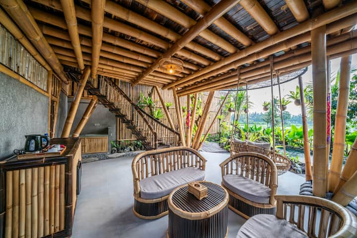 Bamboo Suite 1br - Private Pool + Rice Field View - Bali