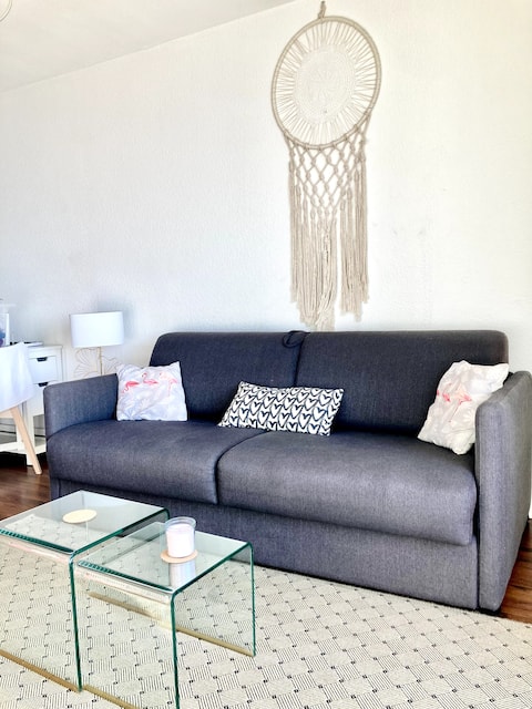 Airbnb performant: Sea view from the bed, 100 m from the beach, free parking à Seignosse
