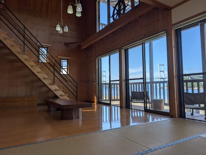 海と橋を望む絶景の前で過ごす一棟貸　Shizuka｜サウナ別料金｜しまなみ海道の旅の拠点 - 이마바리시