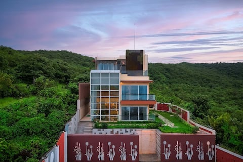 Nautica: Sea-view villa with rooftop pool & lawn