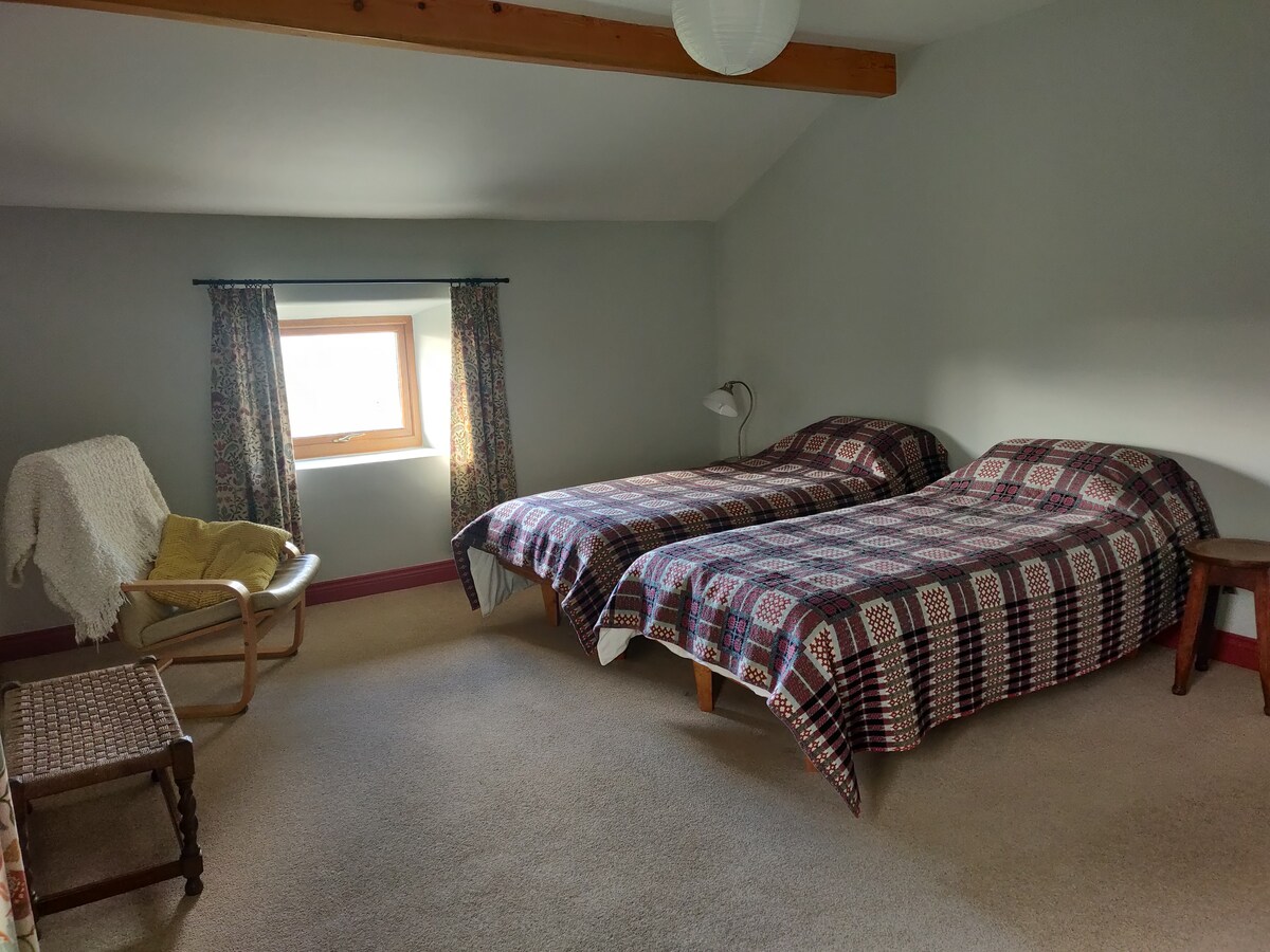 Guest bedroom with twin beds