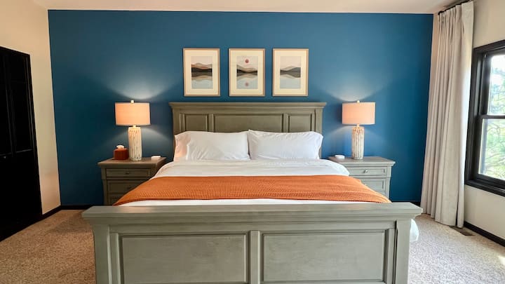 Quarto principal com cama king size