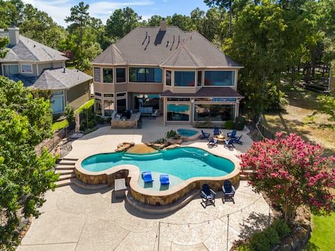 Waterfront, private pool and dock.