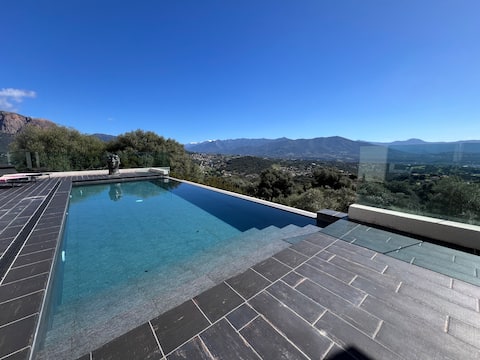 Top of villa with pool