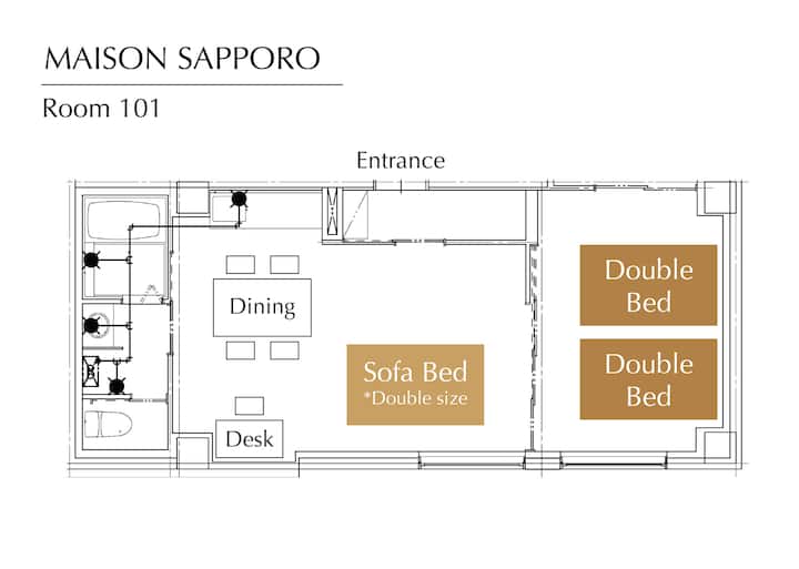 8 Min Walk From The Station / Maison Sapporo #101 - Sapporo