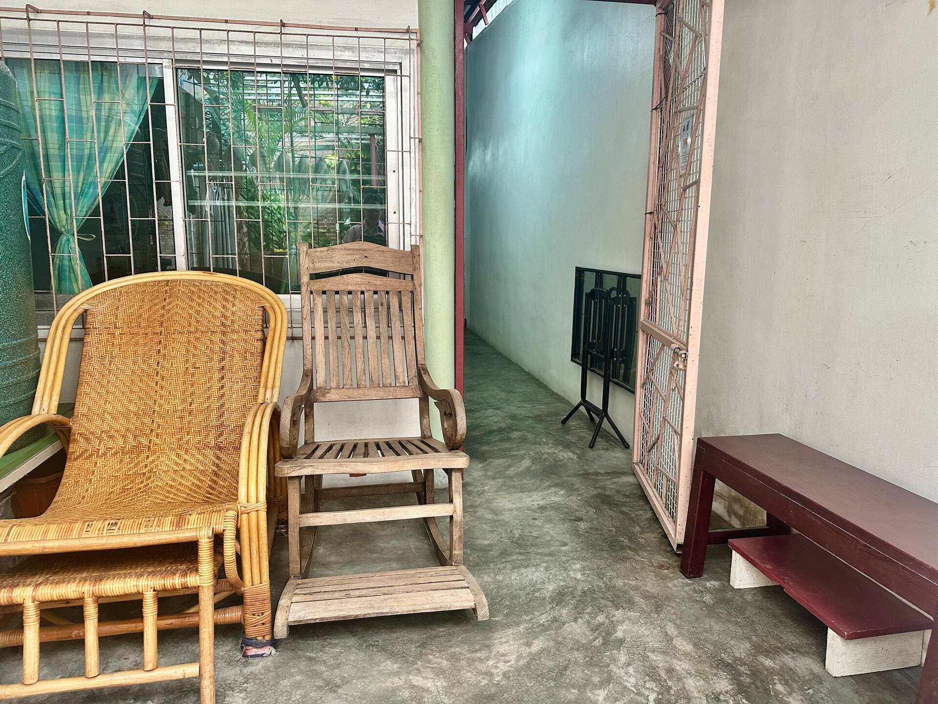 Local house in a morning market