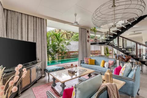 Euphoria Villa in Nerul by Dia | Pvt Pool | Brkfst