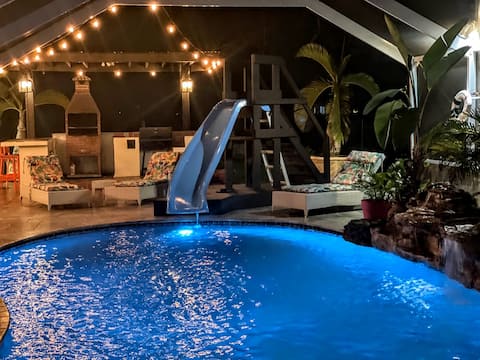 Hamilton House a Tropical Oasis/Heated Pool&Slide
