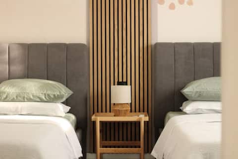 luxury apartment with private yard