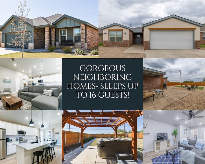 Sleeps 16! 2 Neighboring Homes w/ Hot Tub