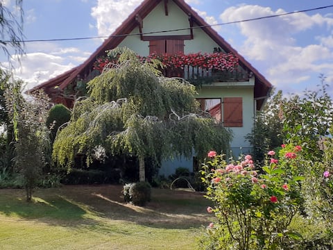 Large gîte with quiet garden close to Colmar