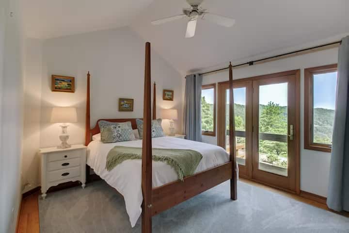 Bedroom #2 with queen bed and incredible views