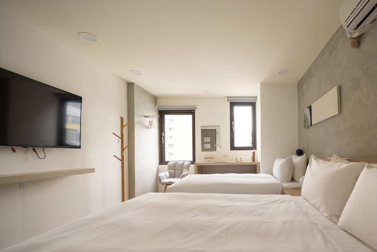 唯爾文旅-台南New Velle Voyage Hotel＃微光三人房/近國華街/近神農街/近超商- 安海里的獨棟房屋出租、台南市、臺灣- Airbnb