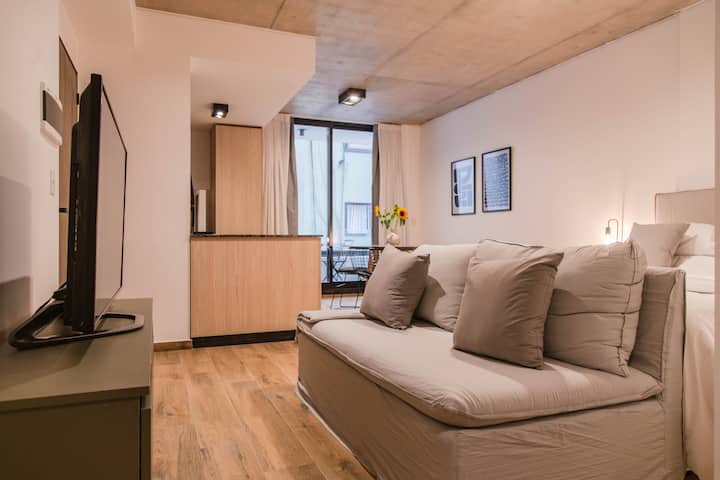 Kitnet moderno em Palermo com varanda