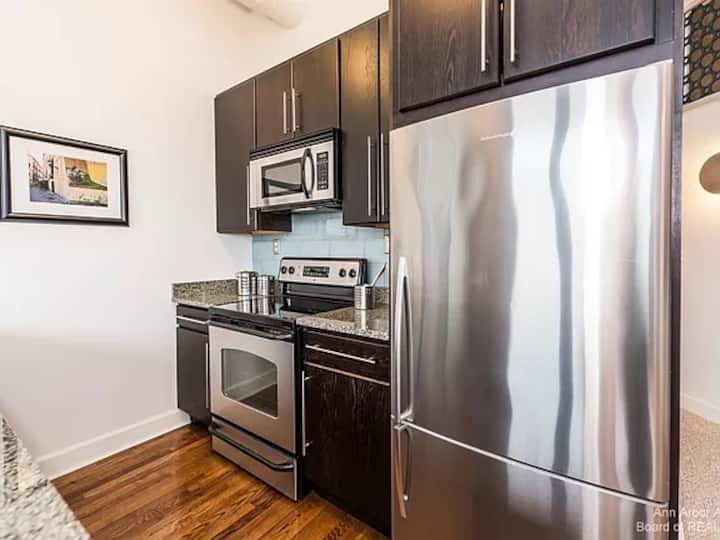 1br Heart Of Downtown Ann Arbor W/windows+parking - Ann Arbor State Street Art Fair