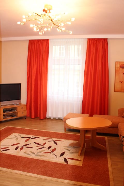 Top performing Airbnb: Spacious apartment in the center of Mariánské Lázně with sauna in Karlovarský