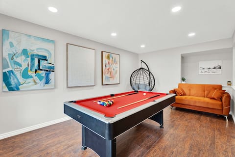 Cozy Escape • Game Room + Sleeps 10 Near Troy