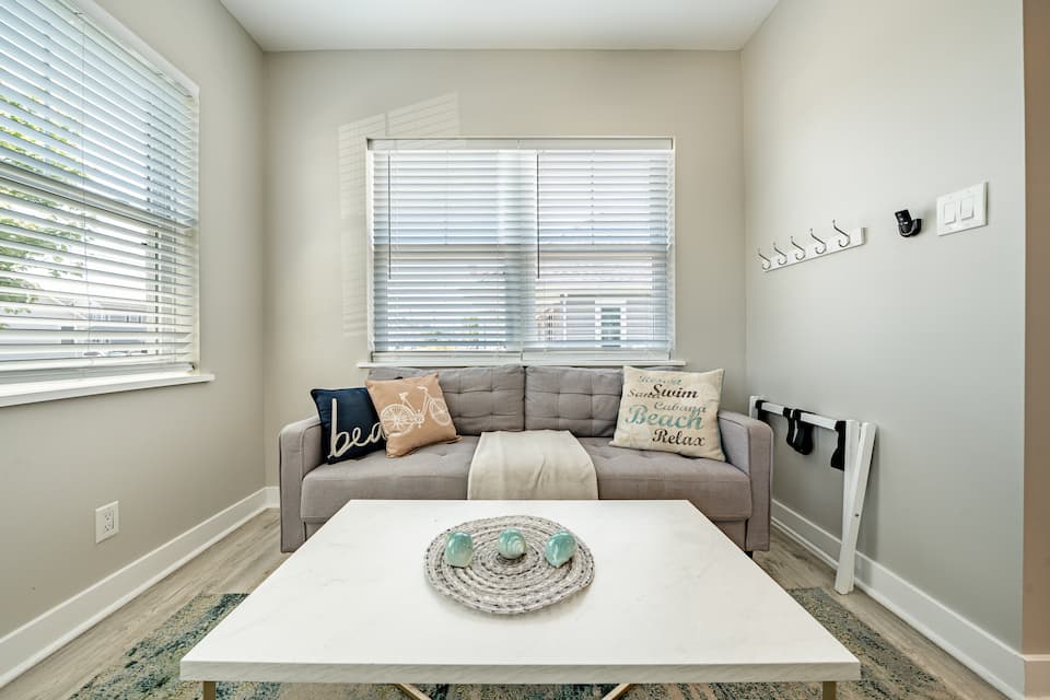 Bright furnished interior at Crest Cottage in Wildwood Crest