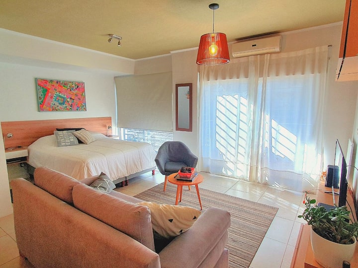 Furnished studio apartment in Villa Crespo with balcony