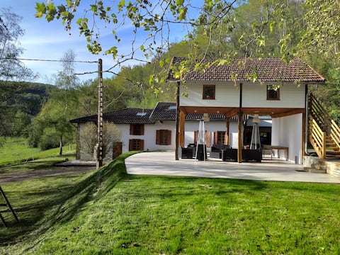 Character house with pool