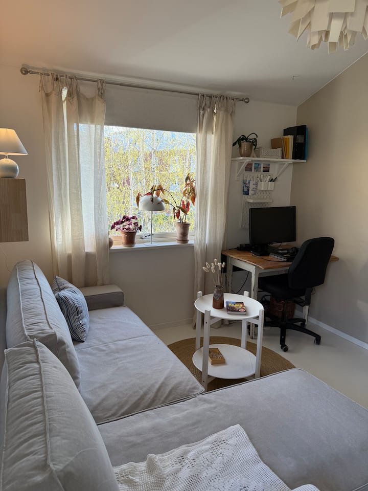 สำนักงานพร้อมเตียงโซฟาสำหรับสองคน