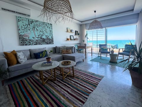 Window overlooking the sea in La Marsa