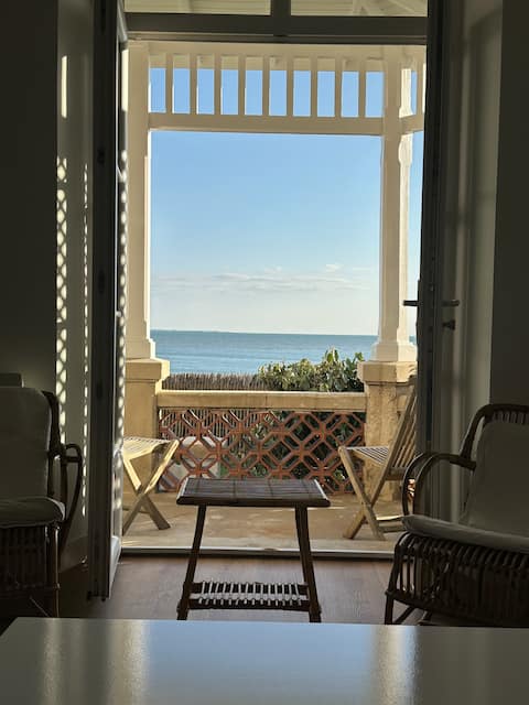 South-facing beach villa