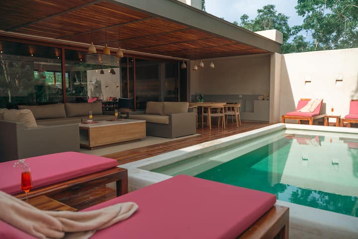 Casa Rossa, 4bd-concierge, Private Chef, Tulum - Tulum