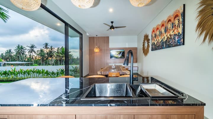 3br Private Pool Villa W/rice Field View At Ubud - 우부드