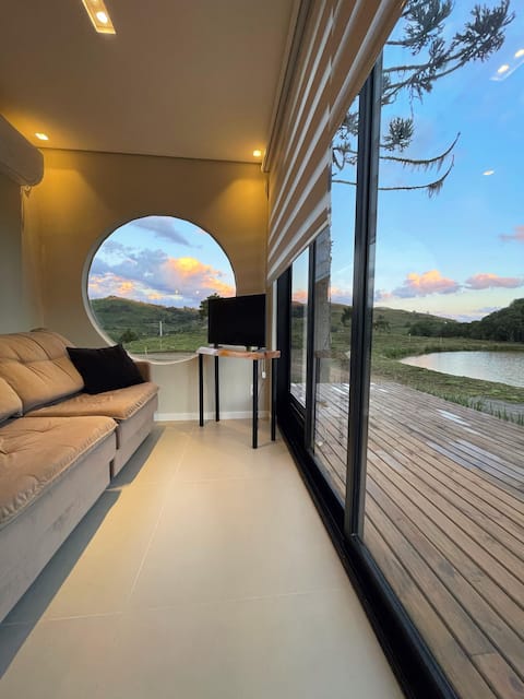 Popular Airbnb listing: Bom Sucesso Grotto | Chalet with Waterfall in Urubici in Lages