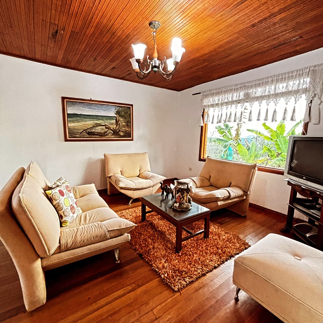 غرفة المعيشة في الداخل، إنها مكان مثالي لمشاهدة التلفزيون أو الراحة أو العمل.