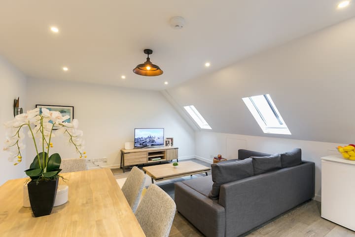 Central 2BR penthouse w/ spacious living area