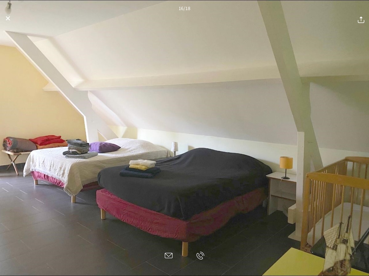 Chumba cha kulala juu ya chumba na jiko la m2 27 ni muhimu