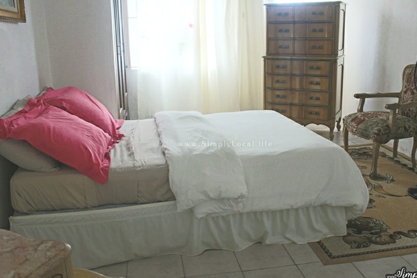 2nd floor bedroom 4 - with view of pool and garden