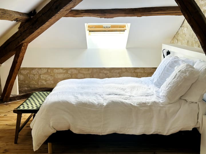 2 eme étage 
salle de bain et toilettes privatives (grand gite) 